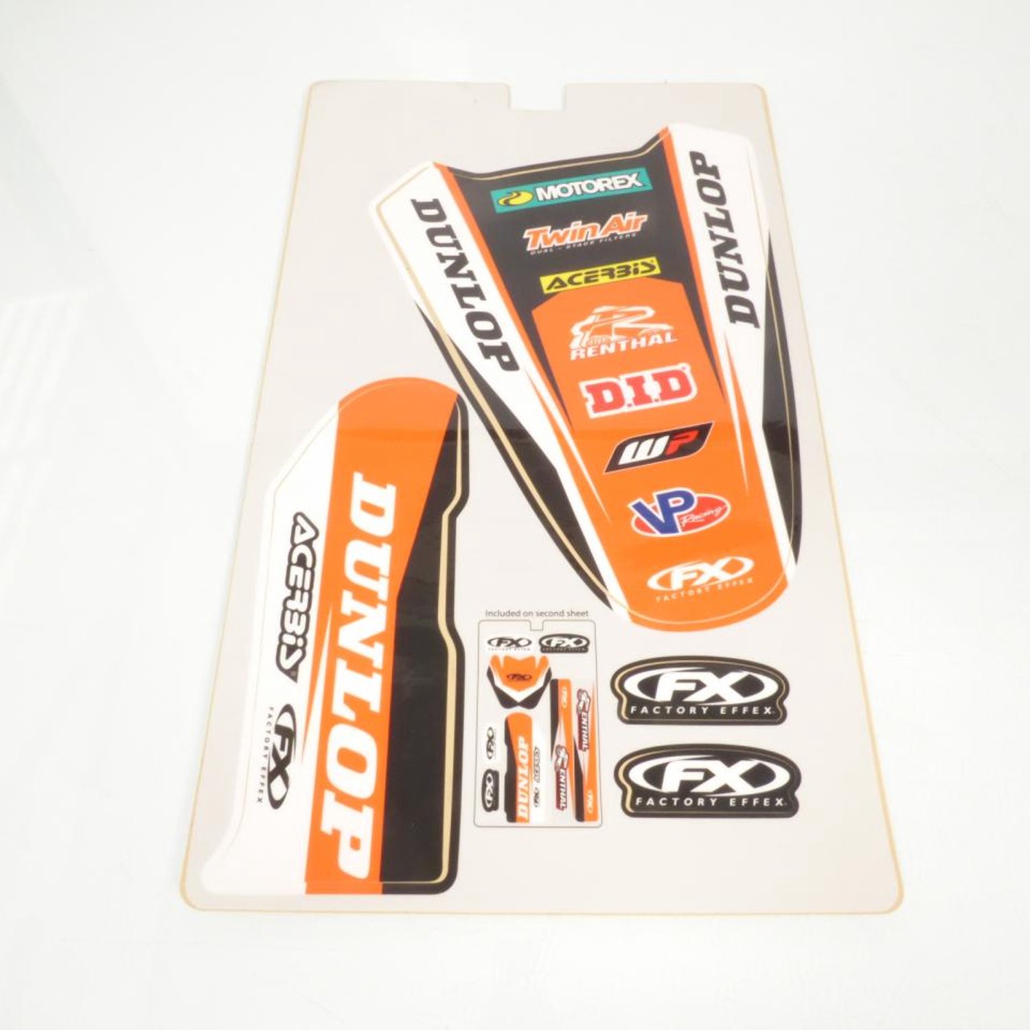 Stickerset 12 delen FX FACTORY voor motor KTM SX 1998 tot 2003 Nieuw