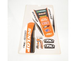 Stickerset 12 delen FX FACTORY voor motor KTM SX 1998 tot 2003 Nieuw