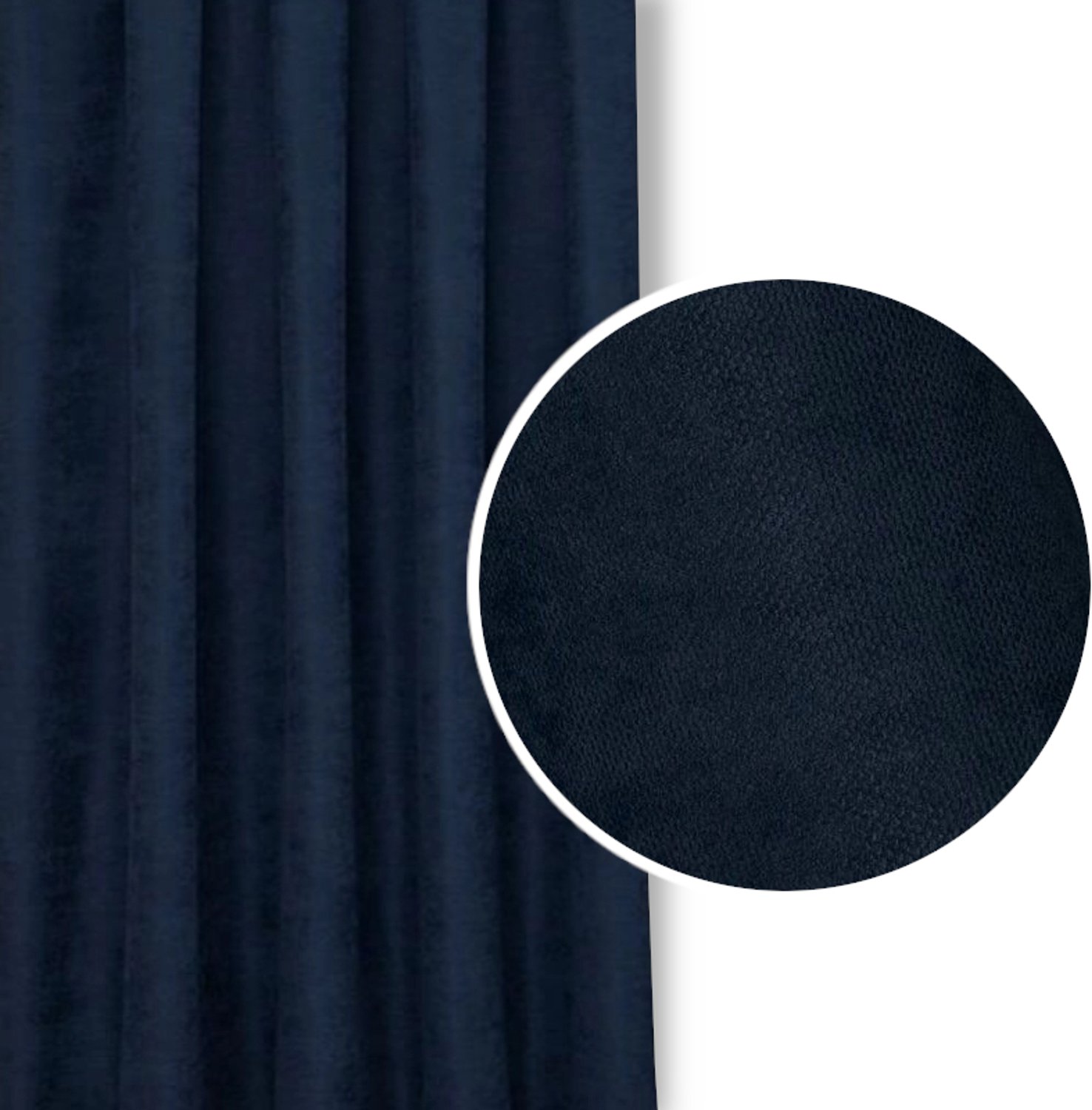 PRESTIQUA EFE Verduisterende Gordijn 50x260 cm - Navy Blauw, Velours
