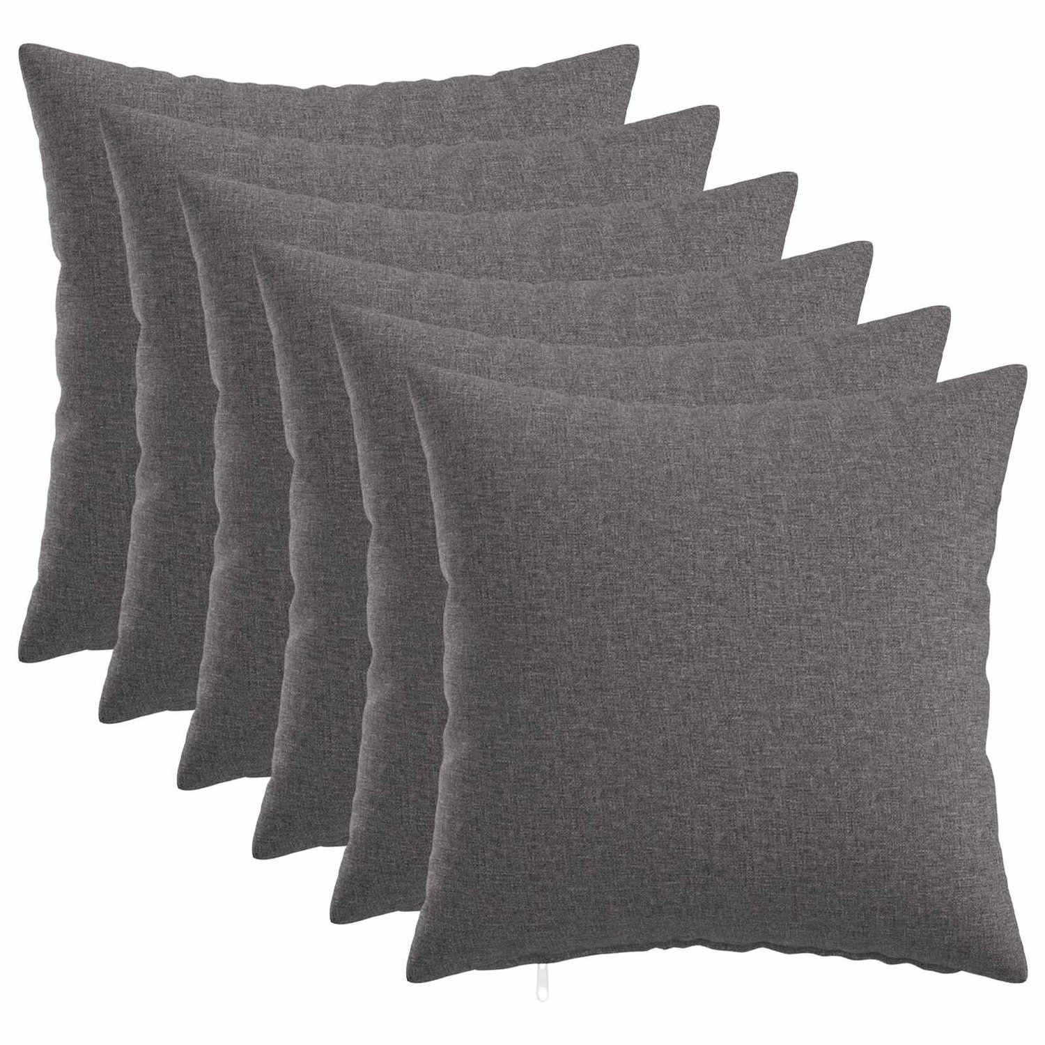 vidaXL Dekenkussen - 6 - st - HEERLEN - Lichtgrijs - 35 - x - 35 - cm - Stof