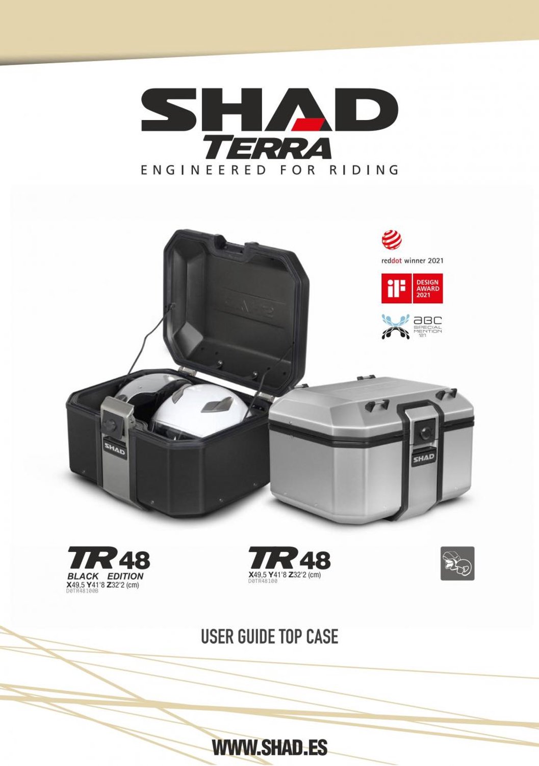 Top case aluminium 48L Shad TERRA TR48 pour moto Trail BMW D0TR48100 Neuf