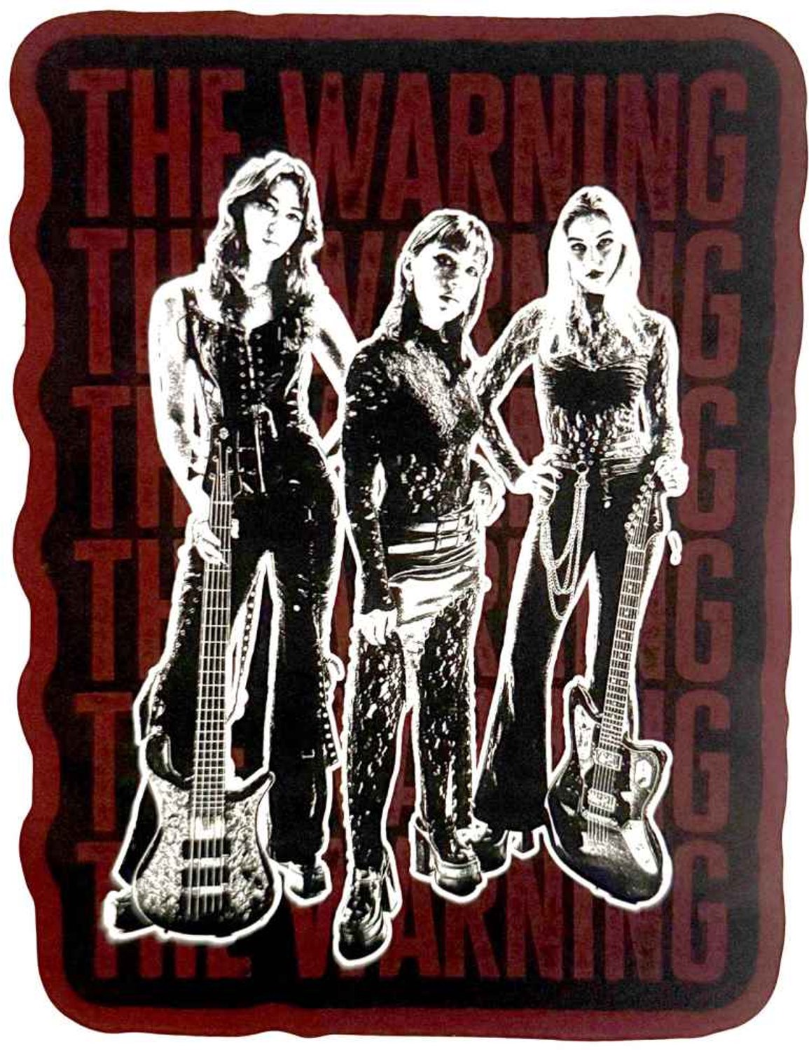 The Warning - Stacked Sticker - Zwart/Rood