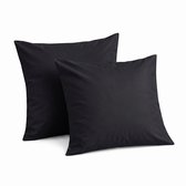 Kasteel - Kussenslopen - 60x70 cm - Zwart - 100% Katoen - Set Van 2 Stuks