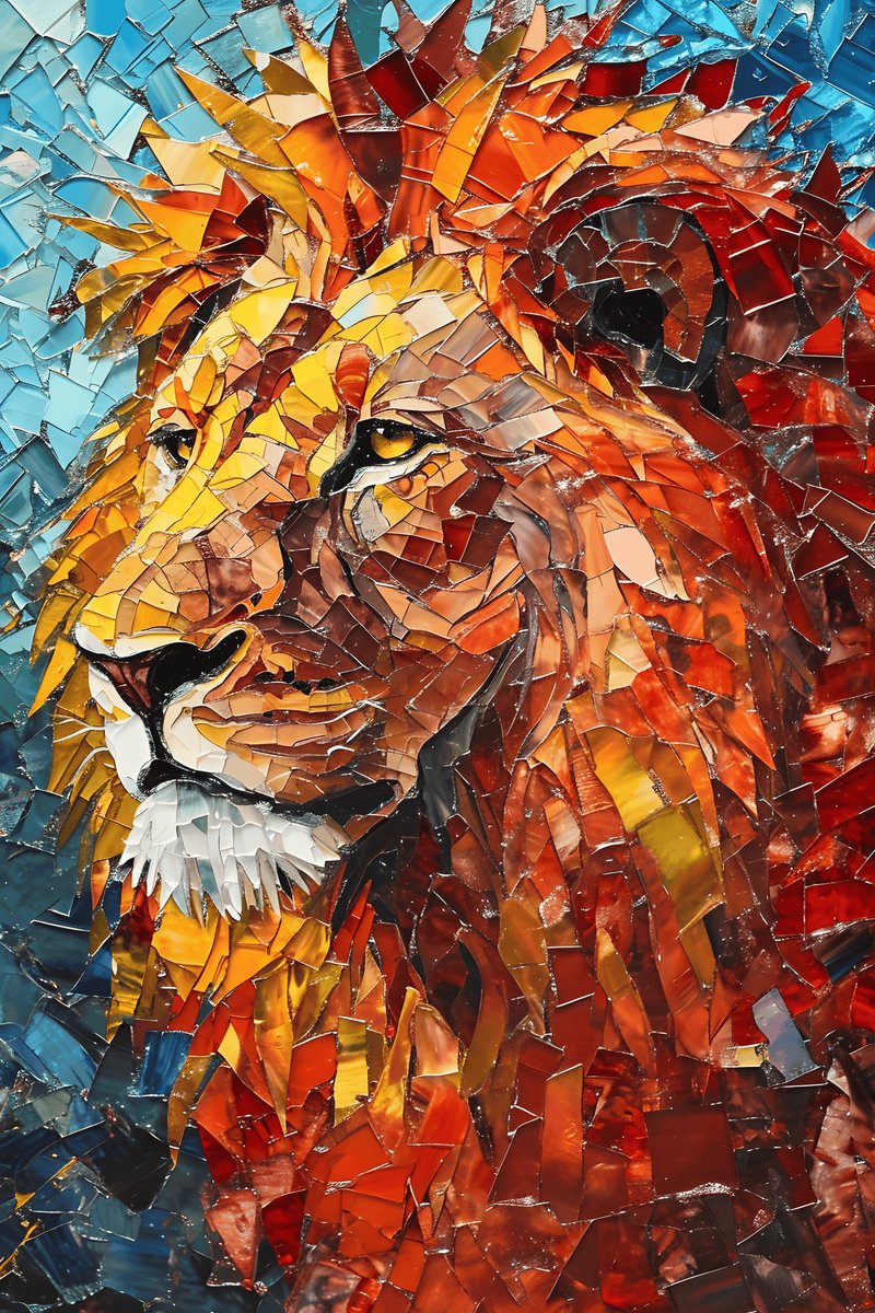 Poster Leeuw - Leeuwen - Aesthetic - Abstracte - Mooie - Dieren - Wanddecoratie - posters - formaat 30x40cm - Aesthetic room decor - XS2074MT