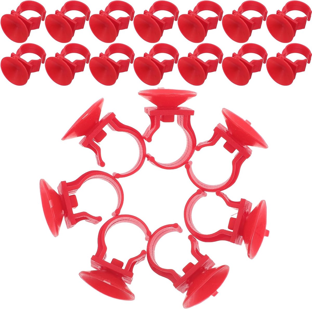 30 stuks- Zuignap voor aquarium- Aquarium zuignapclip - Zuignap Clips -Kunststof zuignappen -slanghouder voor aquarium-aquariumaccessoires- aquariumbenodigdheden-Geschikt voor verwarmingselementen, lampen en waterleidingen-Het kan 23-26 mm klemmen.