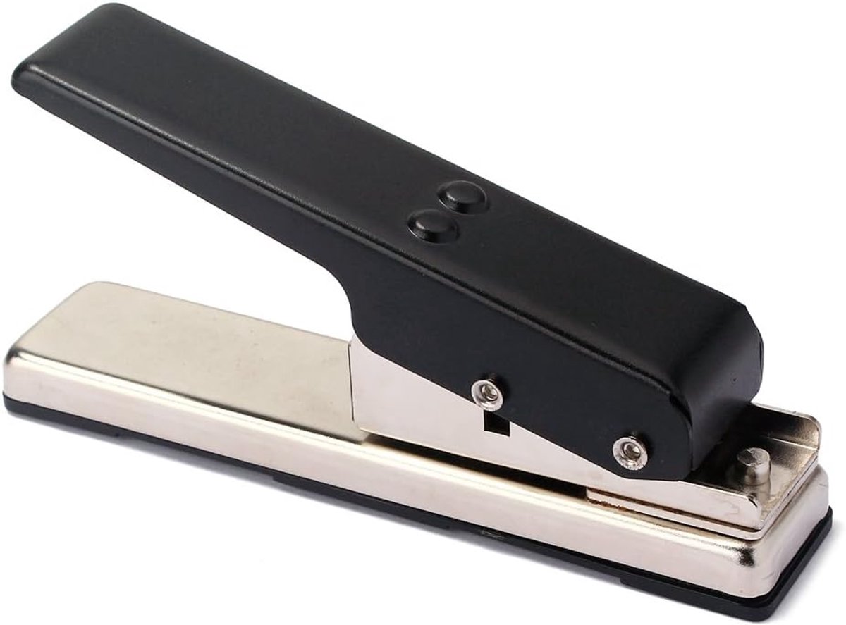 Dailygoods- Perforator Duurzaam Ontwerp - Plastic Kaarten - Gitaarplectrums - Roestvrij Stalen Lemmet - Eenvoudig te Bedienen - 3 Stuks - Plectrummaker