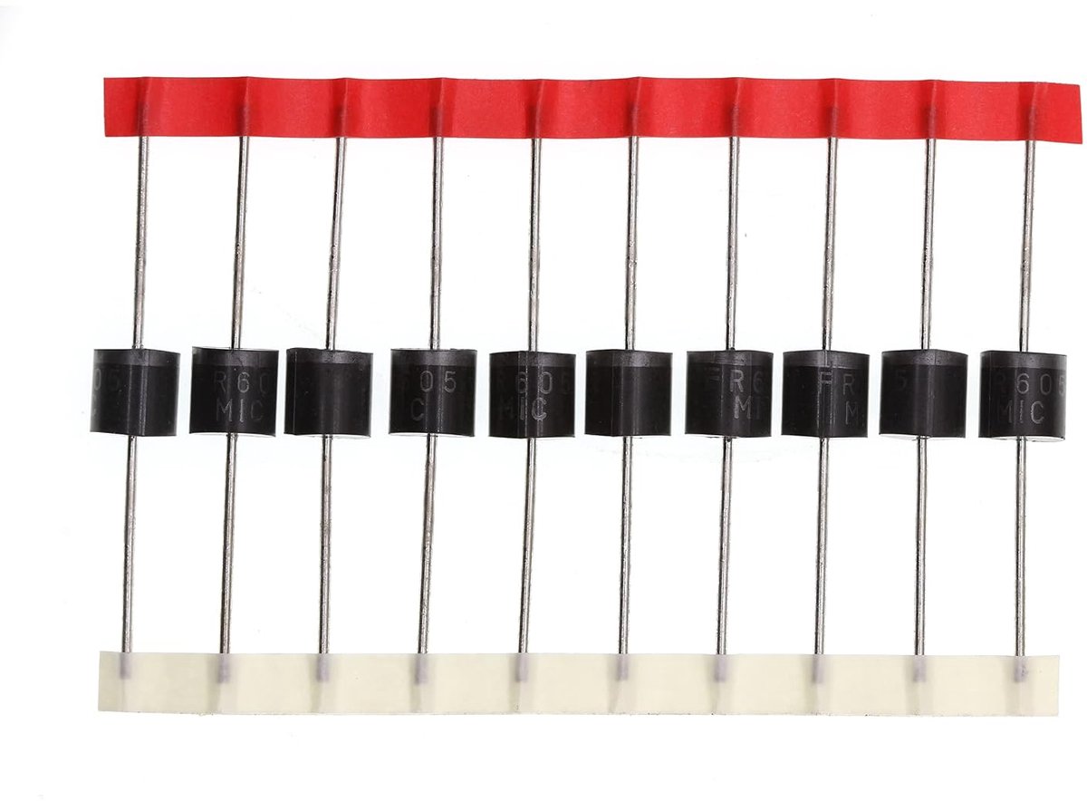 Recovery Gelijkrichter Diode 6A R-6 FR605 600V 20PCS | 6 Amp 600 Volt