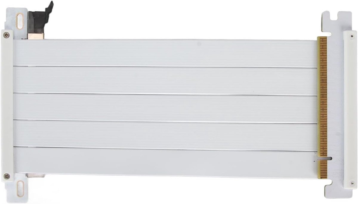 Allecto 4.0 Riser-kabel - Hoogwaardige grafische kaart verlengkabel - Wit - Flexibel en efficiënt - Geschikt voor alle GPU's - 180 graden om...