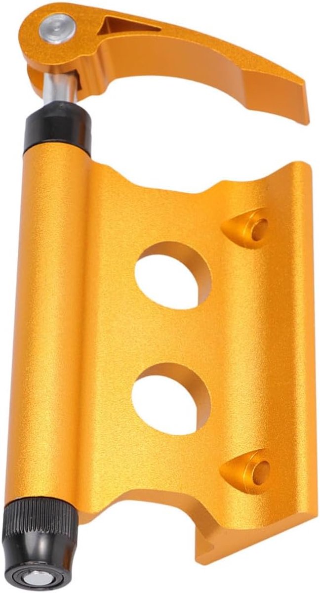 Vorkhouder voor fietsdrager dak, steekas en snelspanner - Fietsenstalling - Fietsenrek - Goud - Geschikt voor voorvork - Draagbaar Fietsenrek - geschikt voor mountainbike transport - Snelkoppeling Aluminium Rack - Voorwiel Beugel Retainer