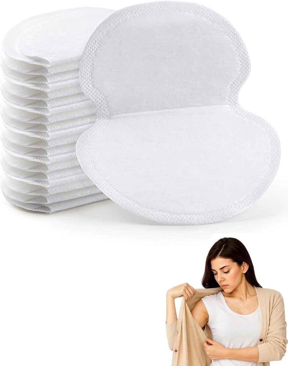 50 Stuks Onderarm Pads voor Mannen en Vrouwen, Zweetabsorberend, Geurvrij, Anti-Zweetvlekken en Comfortabel