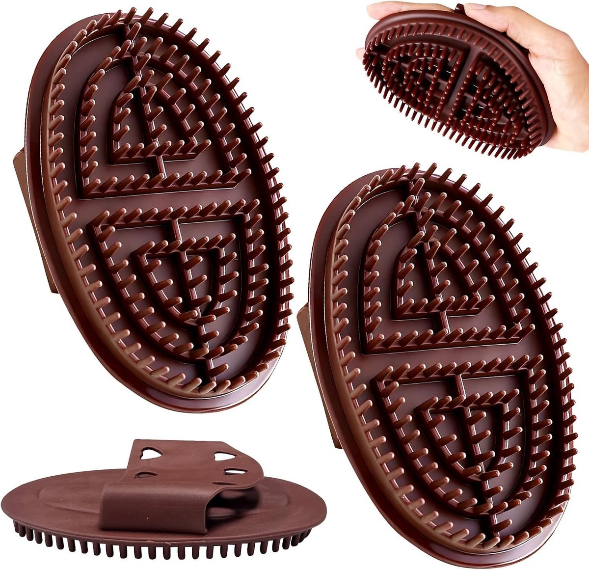 Professionele Massageborstel Set met 2 Stuks - Magnetische Acupressuur Borstels voor Volledige Lichaamsmassage en Ontspanning
