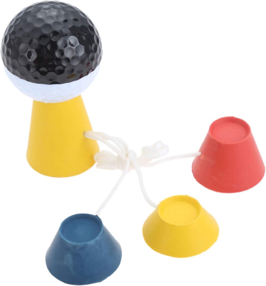 Golf Rubber Winter Tees Set van 4 Stuks met Diverse Hoogtes voor Optimaal Sporten en Training op de Driving Range