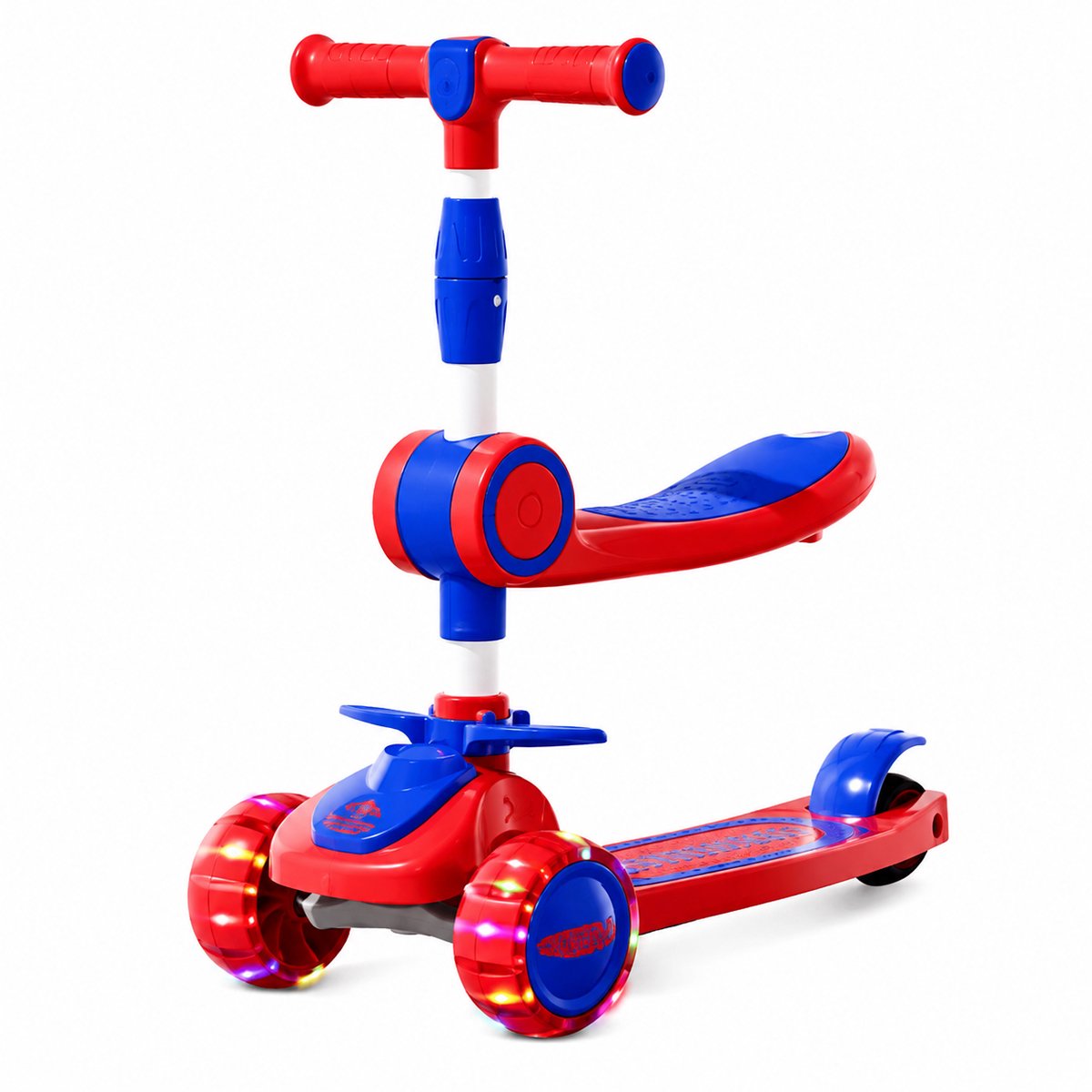 Kinderstep 3-Wiel – Opvouwbare Scooter met LED-Wielen – Verstelbaar Stuur – Voor Kinderen