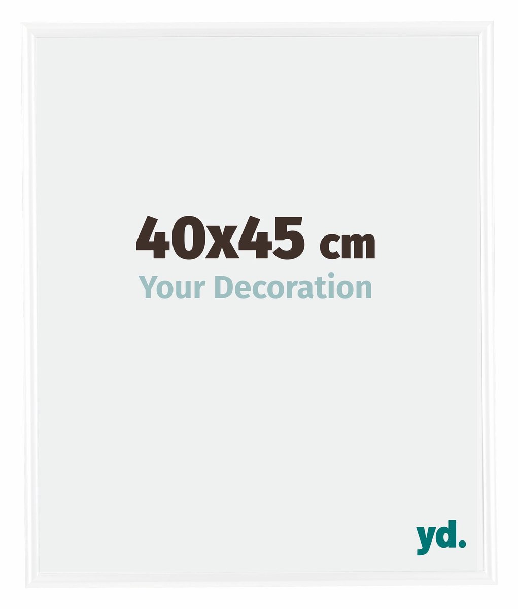 yd. Your Decoration - Fotolijst 40x45 cm - Kunststof - Wit Hoogglans - Bordeaux