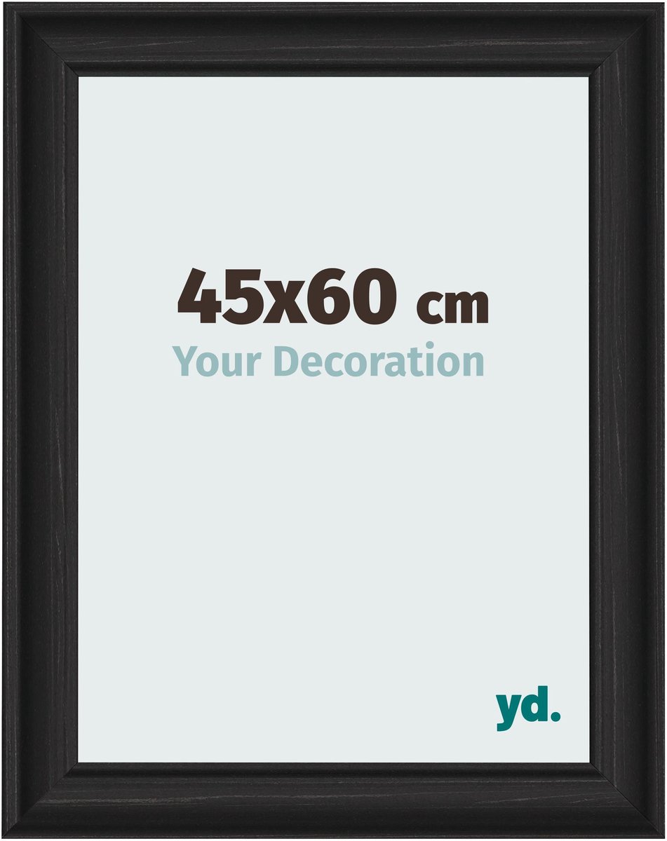 yd. Your Decoration - Fotolijst 45x60 cm - MDF - Zwart Houtnerf - Lazio