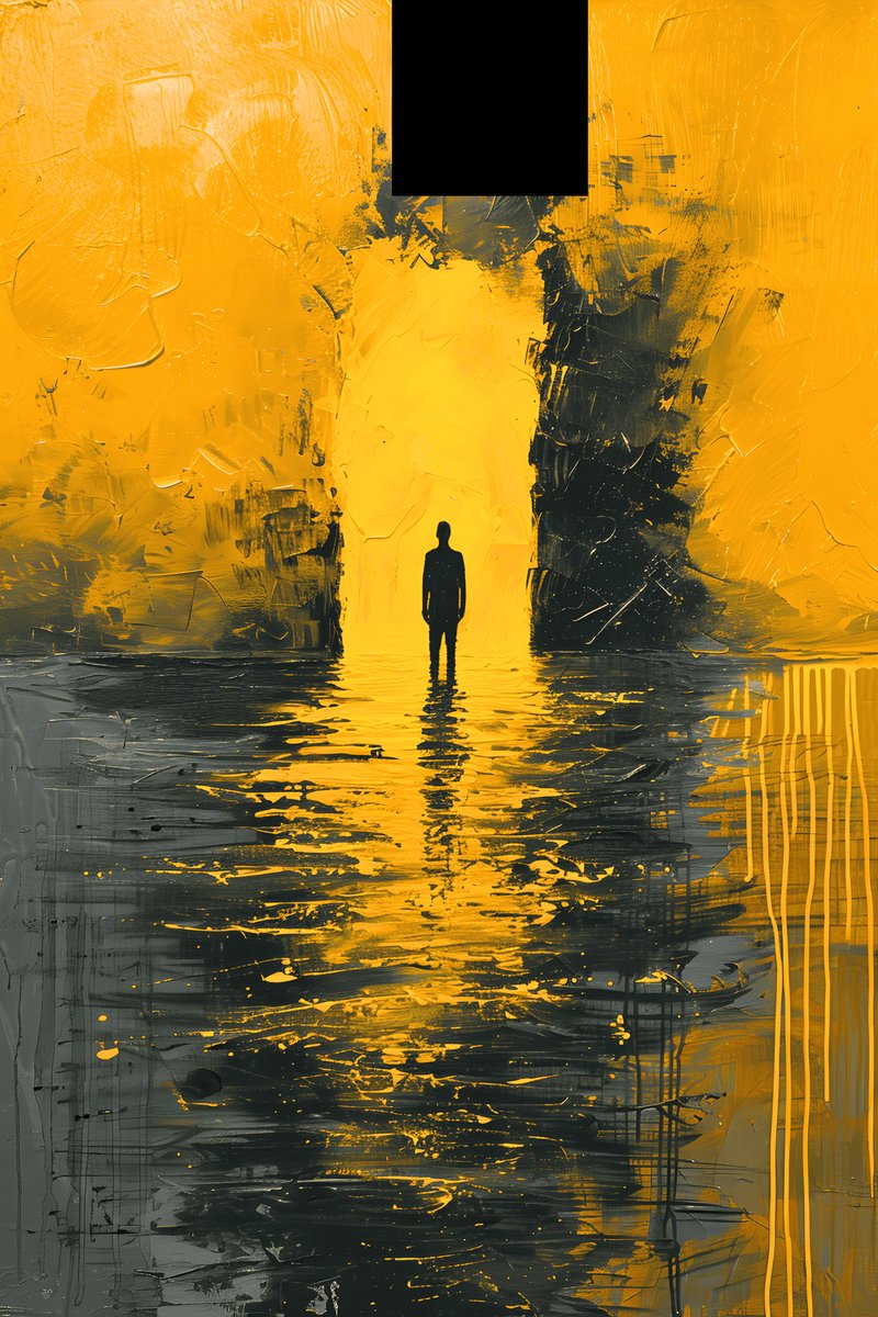 Silhouet Poster - Gele - Stijlvol - Kunst - Helder - Minimalistische - posters - formaat 30x40cm - Wanddecoratie - XS2800MT