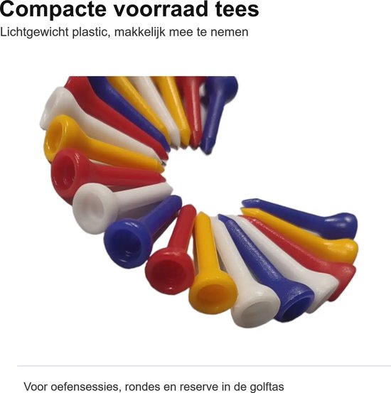 Golf tees - Plastic golf tee - Mini - Golf Accessoires - 20 stuks van LifeGoods — afbeelding 4