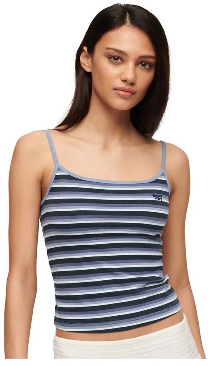 Superdry Essential Mouwloos T-shirt L Vrouw Marineblauw