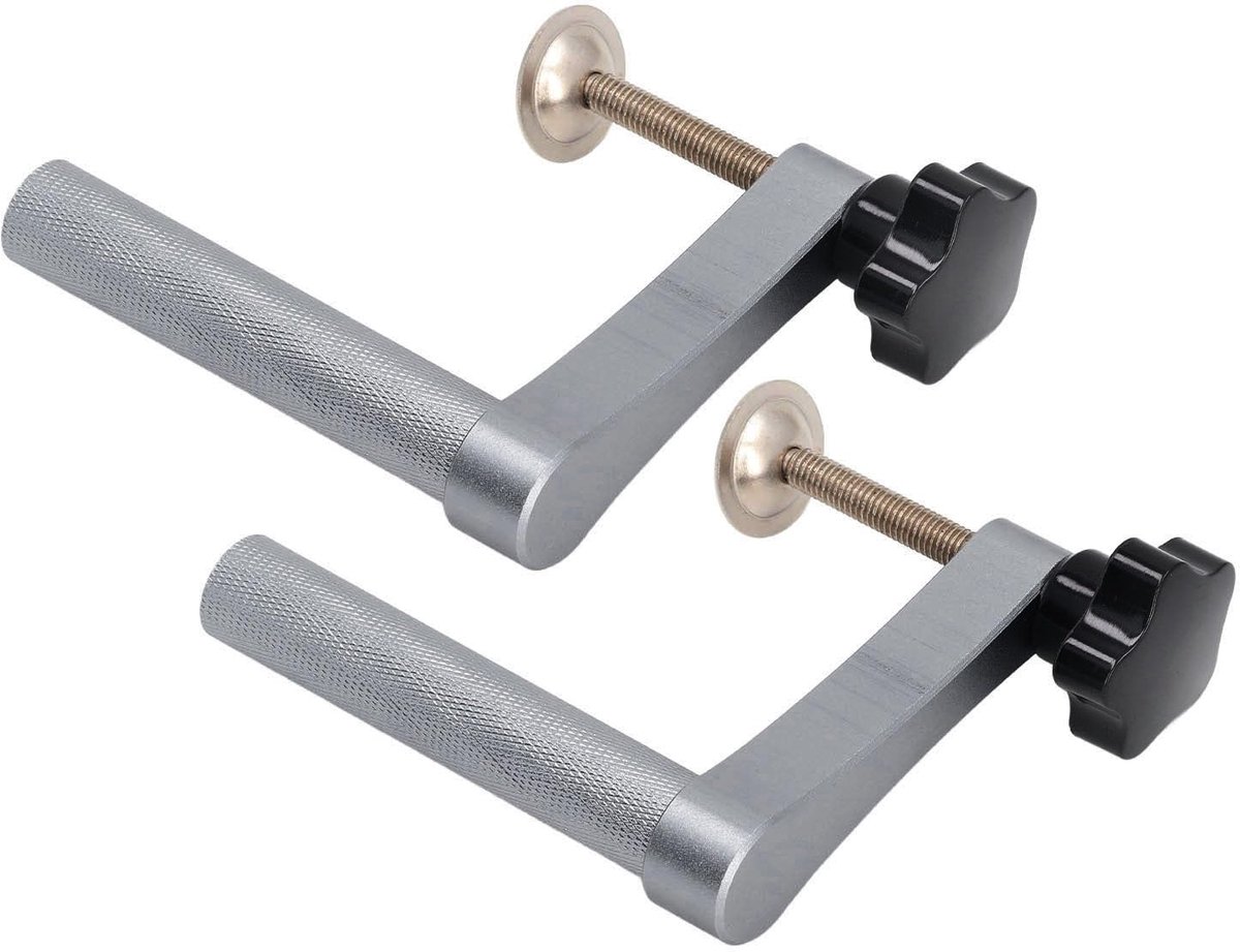 Naroote Bankklemmen Set (2 Stuks) 20mm Aluminiumlegering Verstelbare Benchtop Quick Clamp Dog Clamp voor Houtbewerking - ShopVlot
