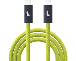 Angelbird USB‑C 3.2 Solid Flex™ Tether Cable Lime – 14,8 ft / 4,5 m – Volledige functionaliteit – voor - ShopVlot