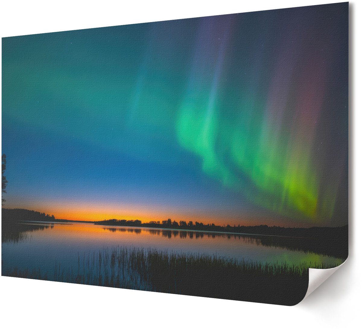 Coloray Polycanvas Wandposter - Een Stedelijke Hoek, Fotografie - A4 - Oranje Motief - Rechthoek - Interieurdecoratie - Woonkamer, Slaapkamer, Kantoor - Klassiek