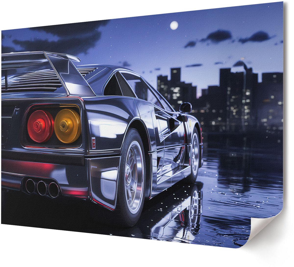 Coloray Polycanvas Poster - Mysterieuze Elegantie, Fotografie - A4 - Zwart-wit Wandposter - Rechthoek - Muurdecoratie - Woonkamer, Slaapkamer, Kantoor - Glamour