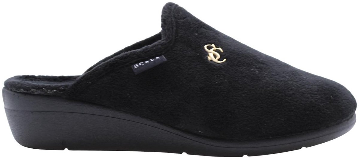 Scapa - Pantoffels - Zwart - Vrouwen - Maat 36 -