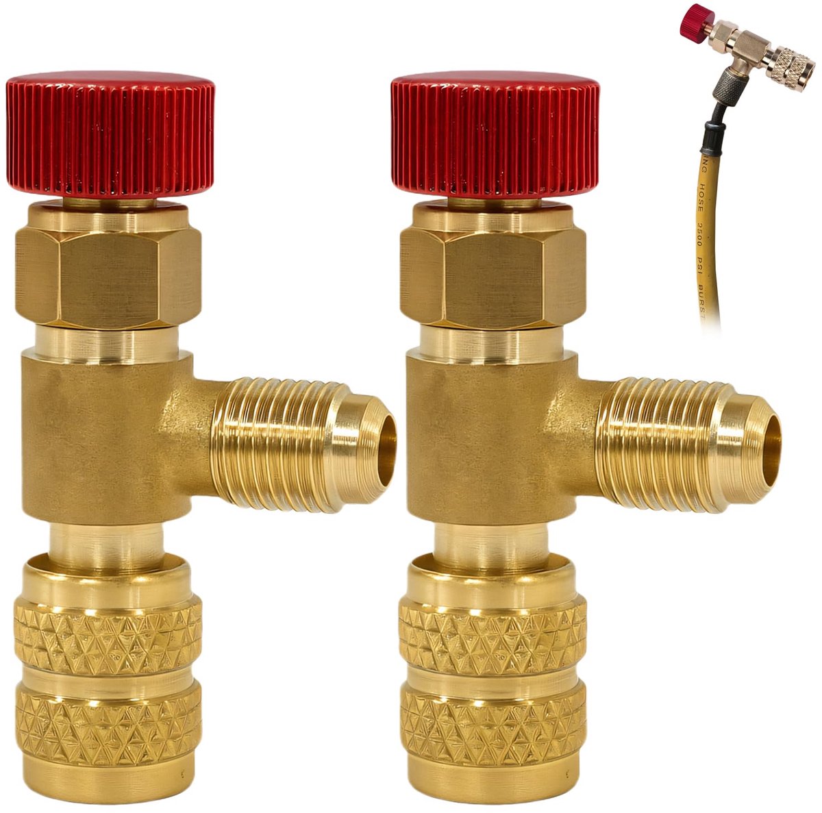 veiligheidsventiel voor airconditioning van messing 1/4 inch - 5/16 inch - ShopVlot