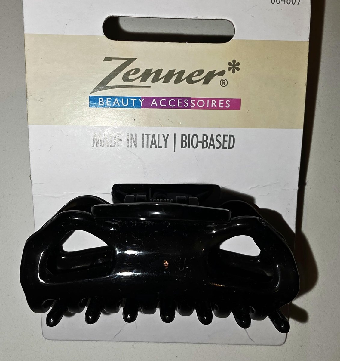 Zenner bio based haarklem zwart - medium - made in italy - haarspeld