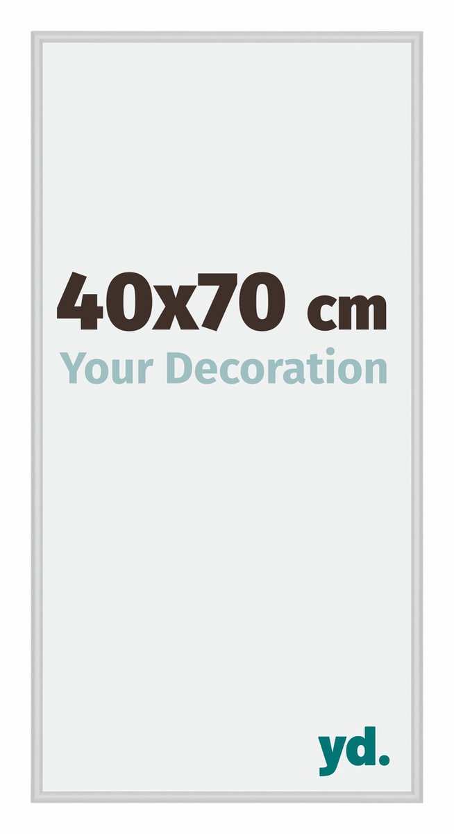 yd. Your Decoration - Fotolijst 40x70 cm - Aluminium - Zilver Mat - Miami