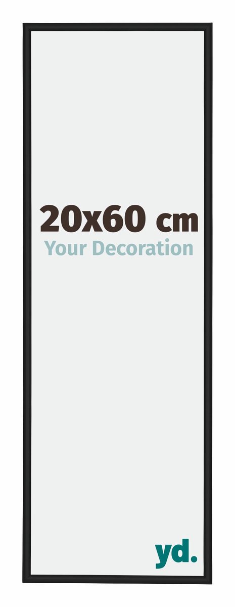 yd. Your Decoration - Fotolijst 20x60 cm - Aluminium - Zwart Hoogglans - Miami