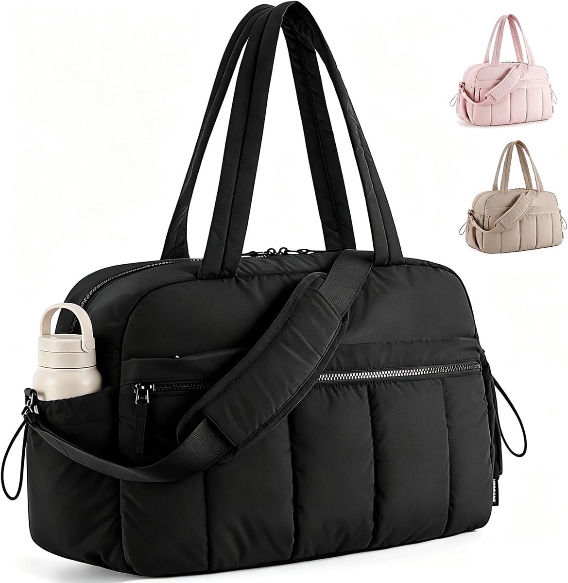 KZQ Reistas - Handtas - Sporttas voor dames - Handbagage - 40x30x20 - Zwart