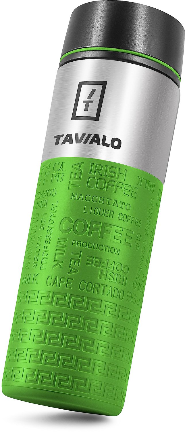 Thermosbeker 420 ml - Groene siliconen en roestvrij staal