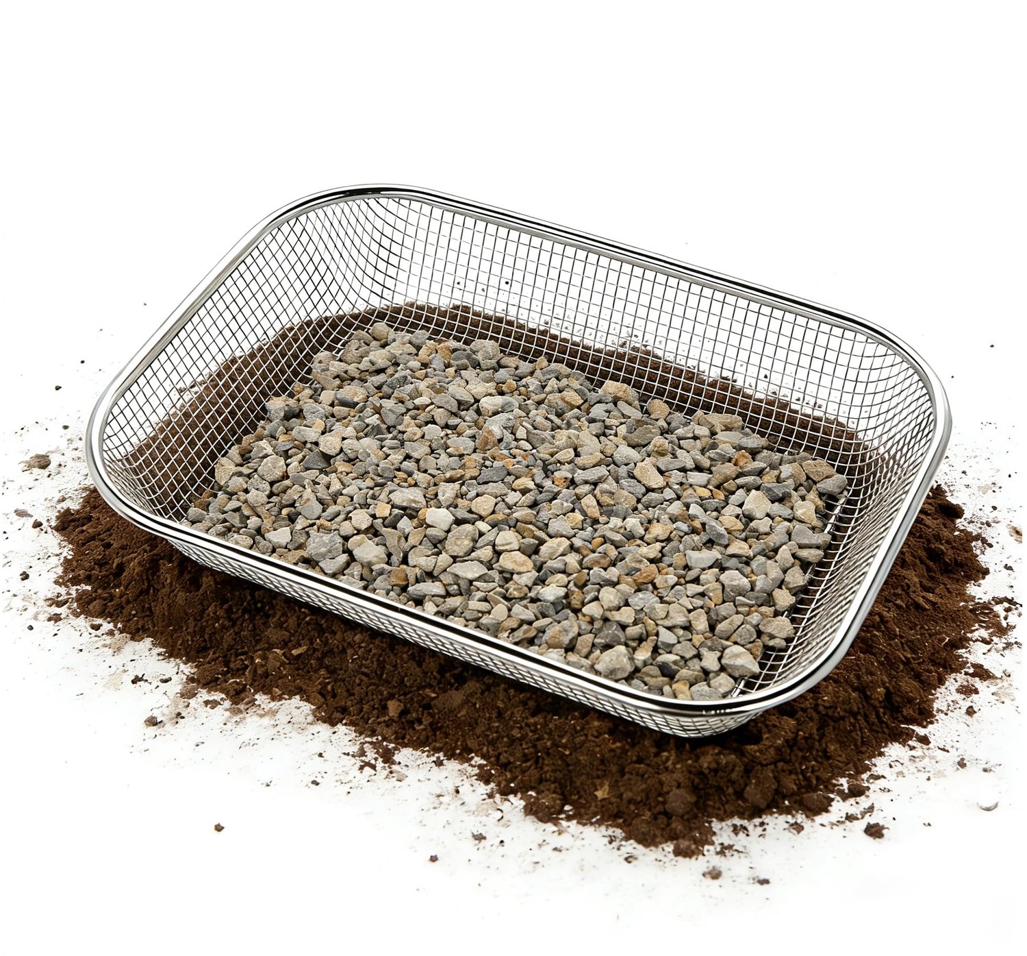 Tuinzeef Roestvrij Staal - Heavy Duty - Bodemzeef - Zandzeef - Compostzeef - Gereedschap voor Aarde en Stenen - Grondzeef