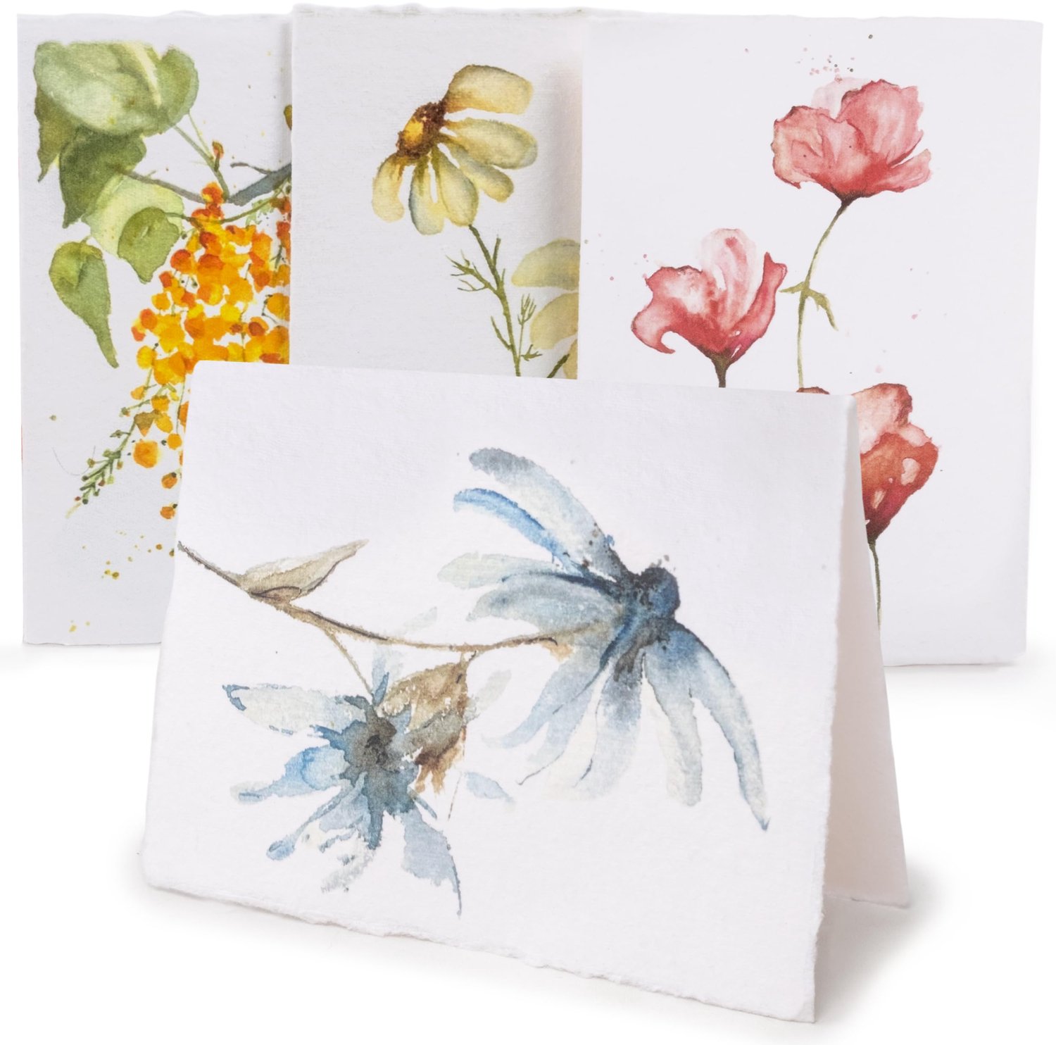 Handgemaakte Wenskaarten - 20 Stuks met Floral Ontwerp