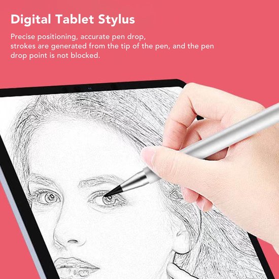 Styluspen 3-in-1 - Universele Styluspen - Fijne Punt - Vezelpunt - Aluminiumlegering - Hoge Gevoeligheid - Touchscreenpen — afbeelding 5