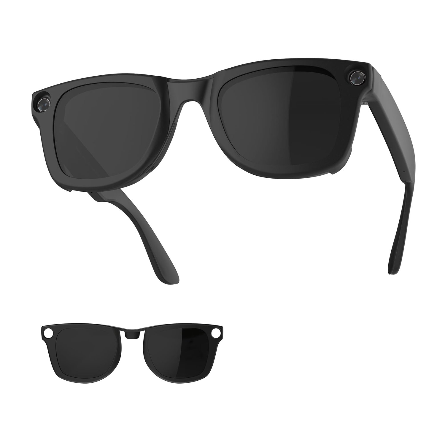 Gepolariseerde Clip-on voor Meta Wayfarer Zwart