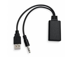 Jumalu Bluetooth AUX Adapter Auto - Bluetooth Ontvanger voor Autoradio - 3,5mm Jack en USB Voeding - Draadloos Muziek Streamen - Zwart