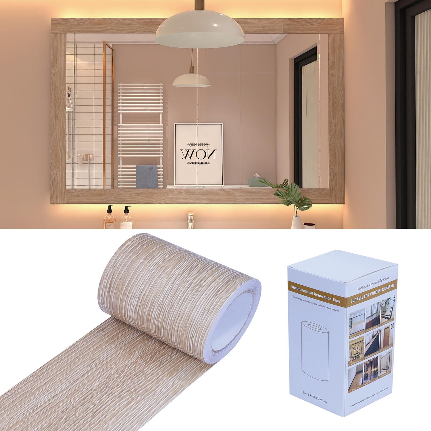Zelfklevende Houtlook Plakband 15 cm x 10 m
