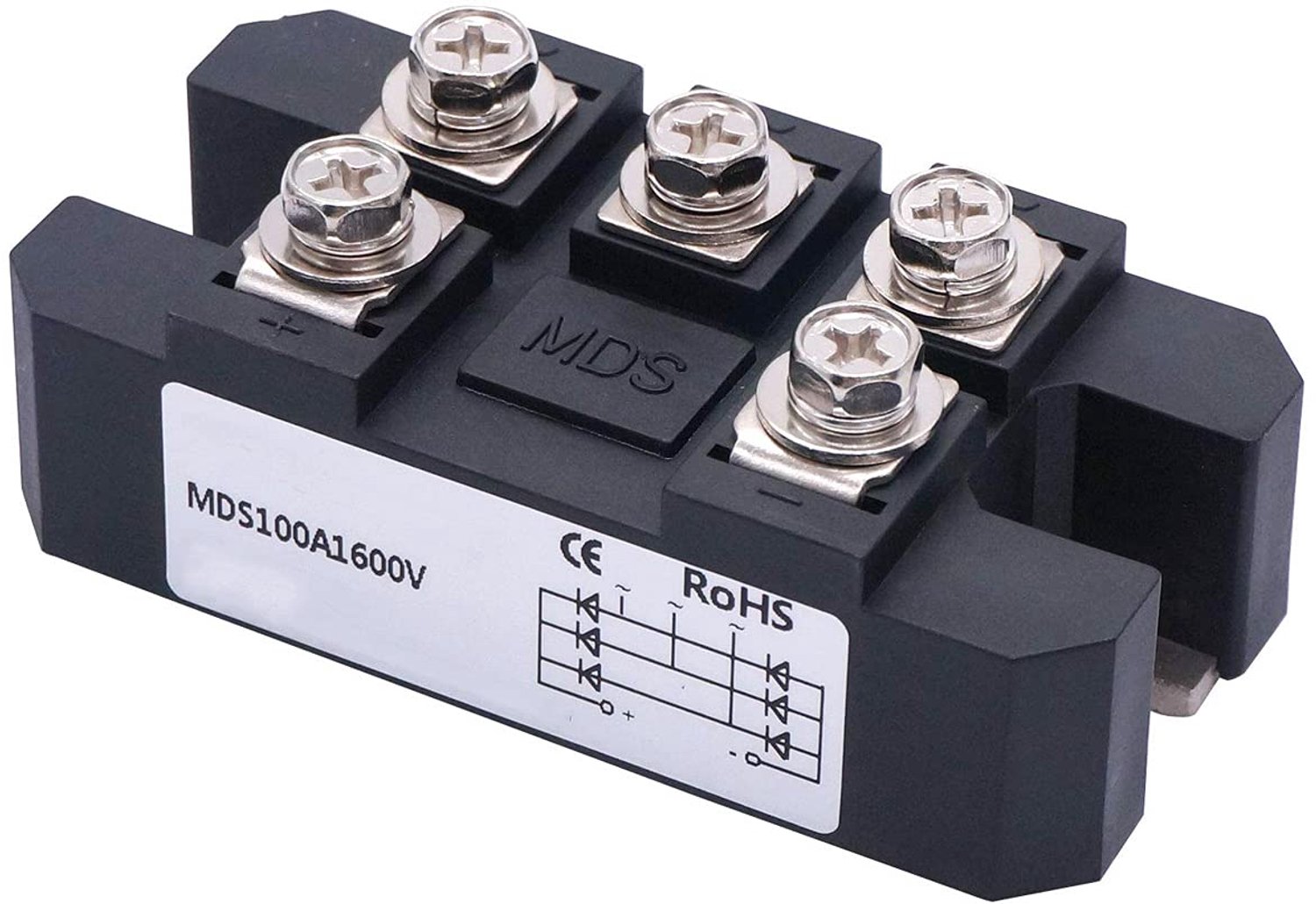 Driefase Brugrectifier 100A 1600V met 5 Aansluitingen