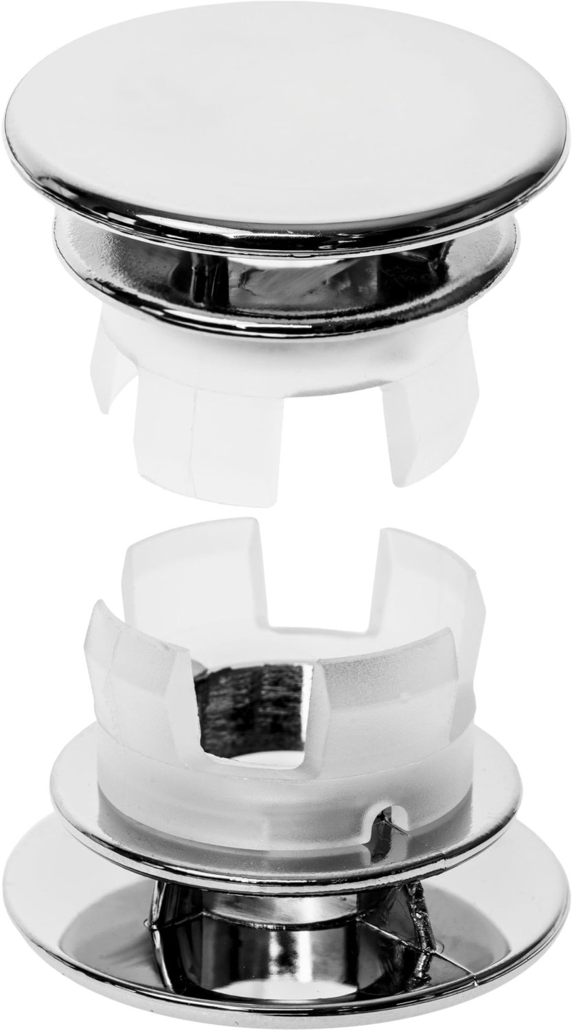 Chrome Overflow Cover Set - 2 Stuks voor Wastafels met Ø 22-24mm