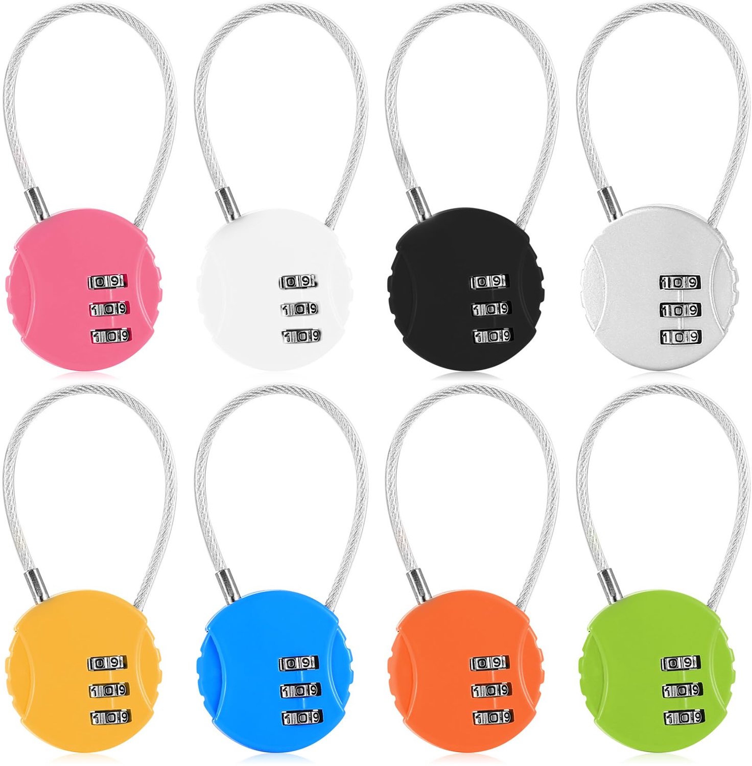 Set van 8 Combinatie Hangsloten voor Veiligheid