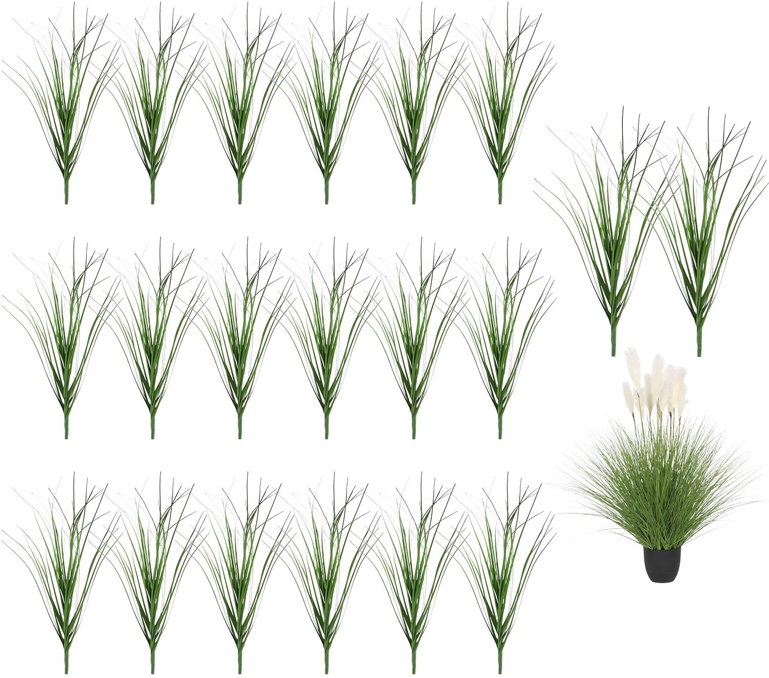 20 Stuks Kunstgras voor Buiten, 30 cm Hoog