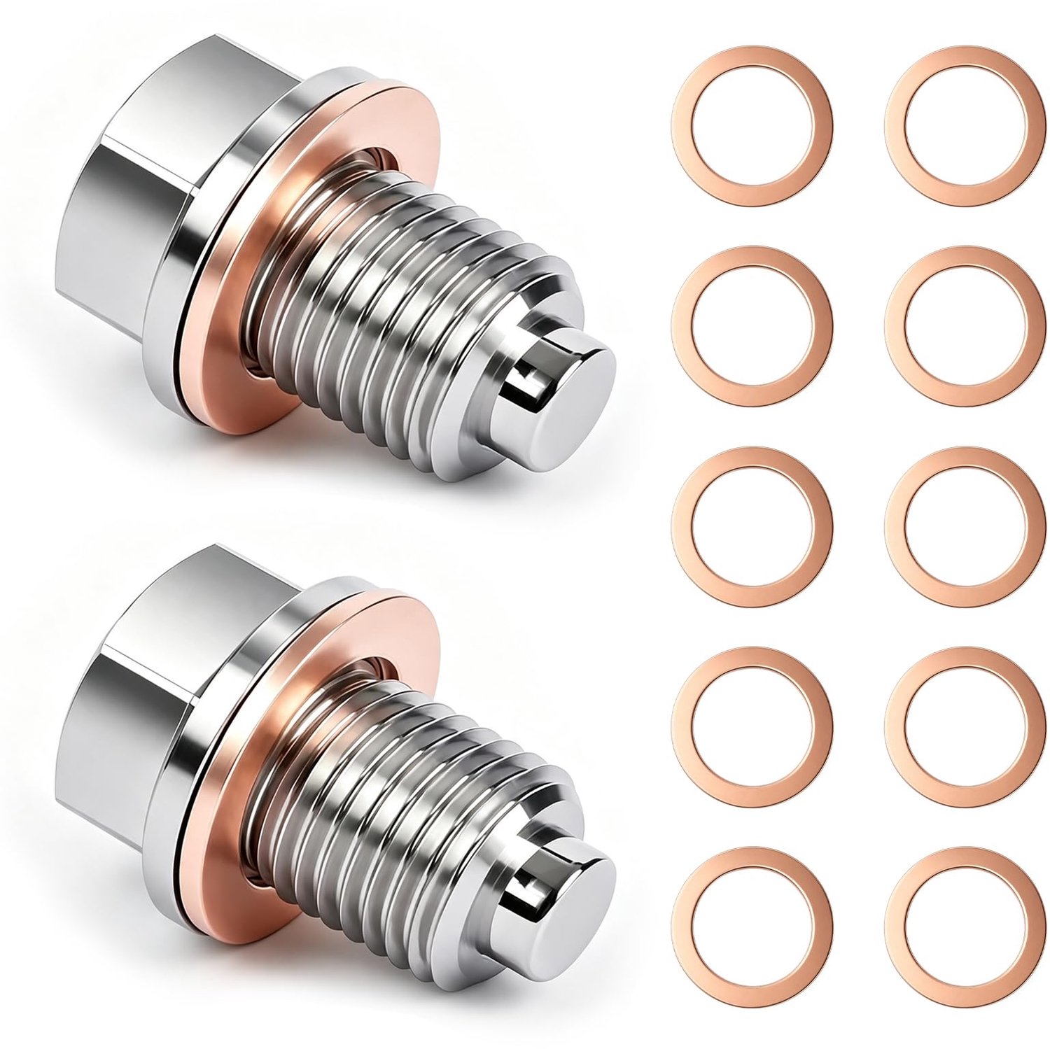 Magnetische Olie-afvoerplug M14 x 1,5 met Afdichtringen