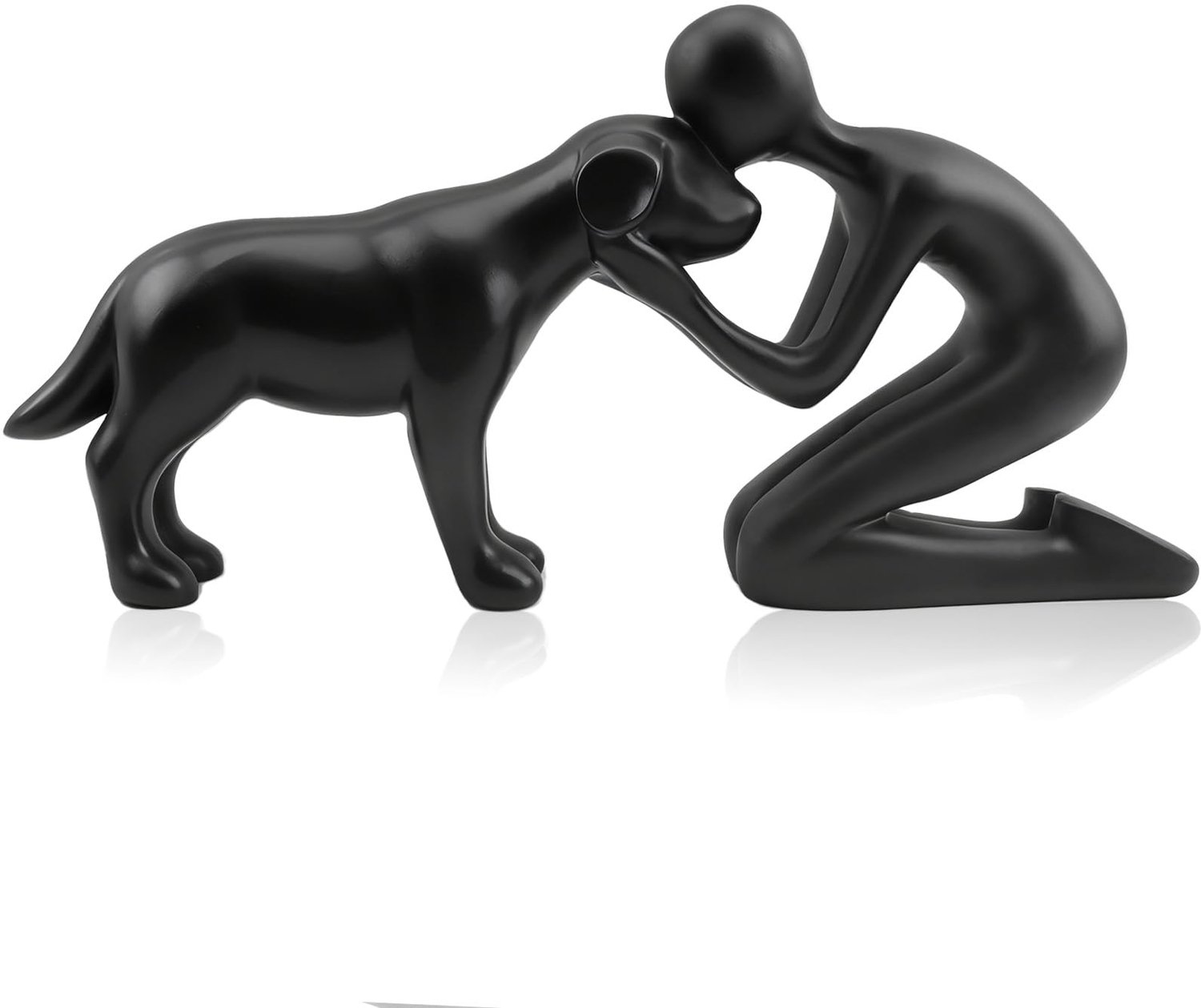 Hondenbeeld - Zwarte Hartsculptuur