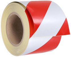 Reflecterende Tape 150ft x 10cm - Waterdichte Adhesieve Veiligheidstape voor Hoge Zichtbaarheid, Ideaal voor Voertuigen en Bouwplaatsen, Rood/Wit