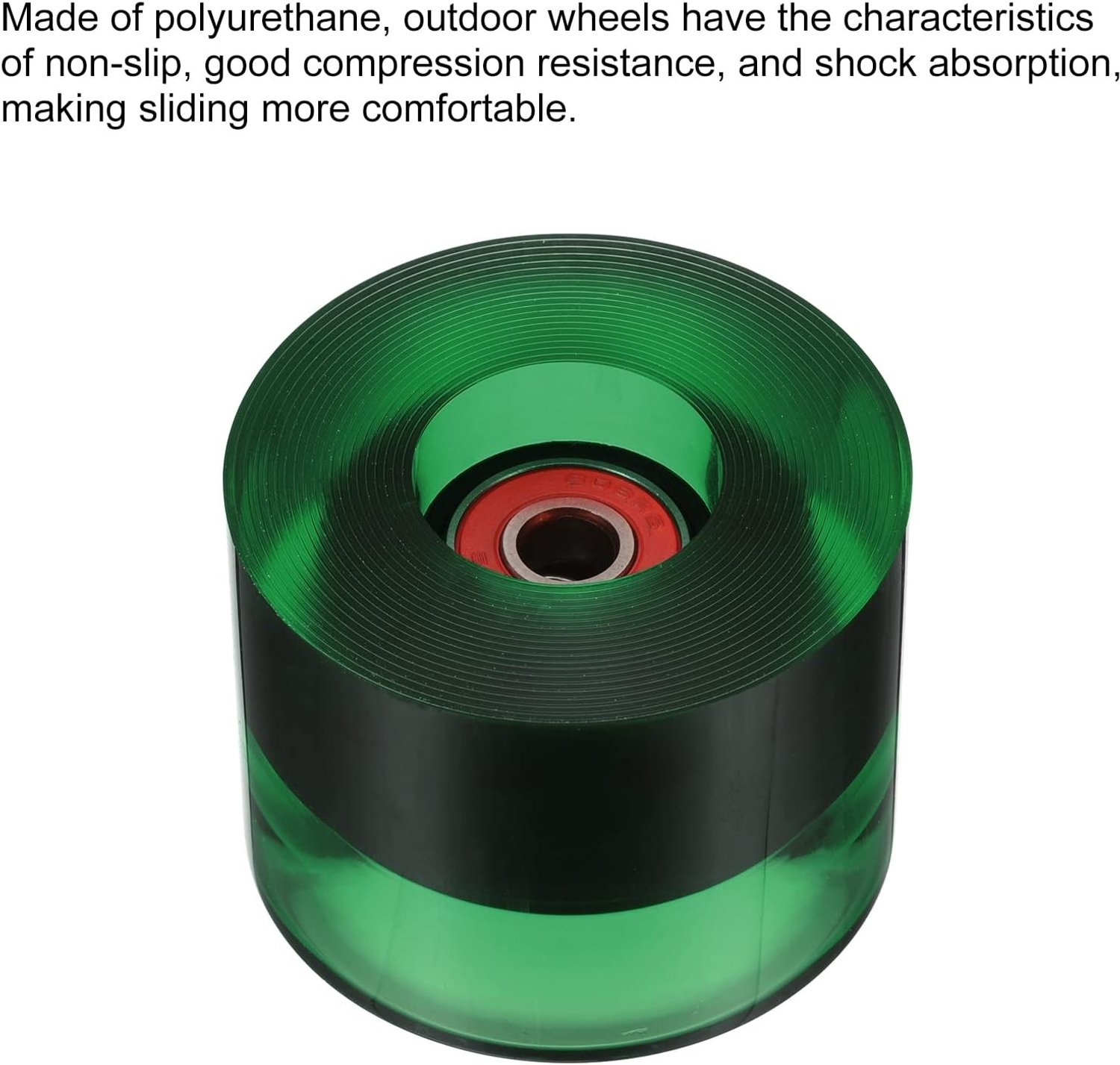 60mm Longboard Wielen met ABEC-9 Lagers 4 Stuks Vervangingswielen voor Skateboards en Cruisers 80A Fel en