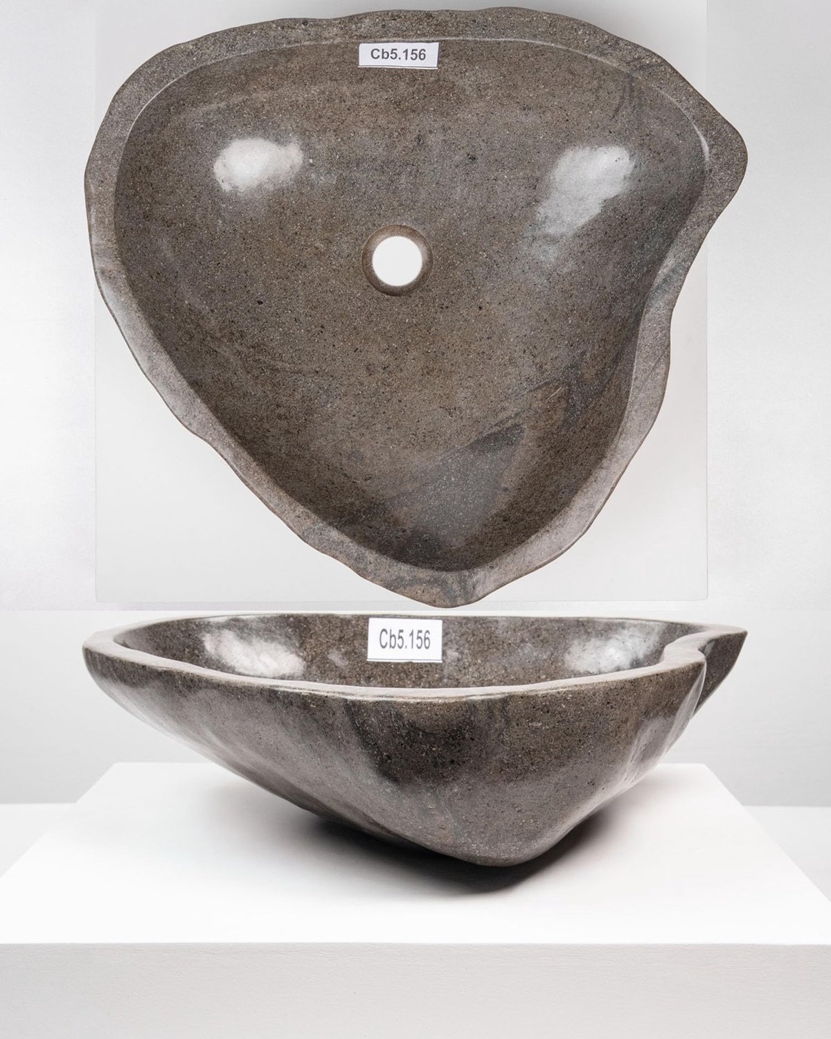 Natuurlijke Steen Wasbak - Rond 50 cm Gepolijst