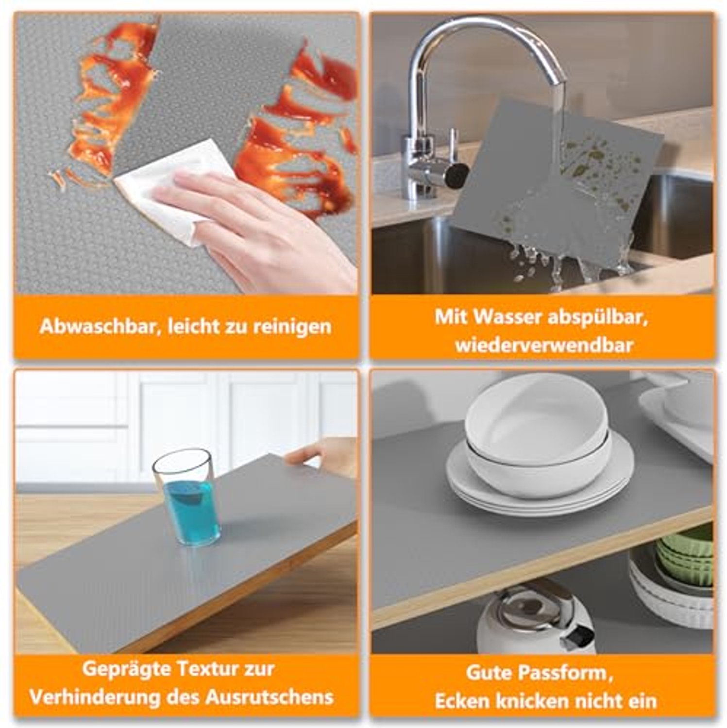 Ladeschotel - Antislip en Waterdicht - Grijs - 34 x 400 cm