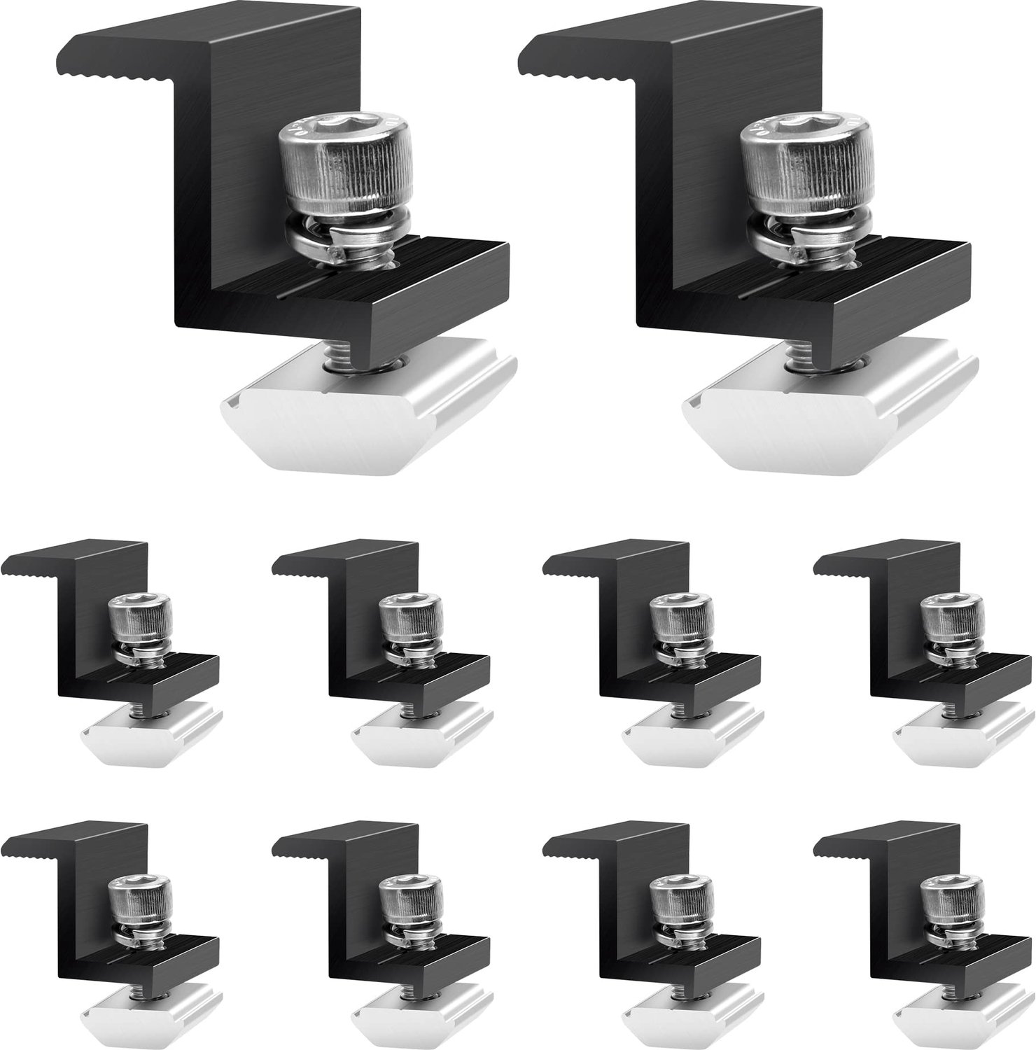 Set van 10 Zonnepaneel Eindklemmen, 30mm